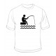 Bavlněné tričko s rybářským potiskem Rybář ikona